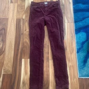 Burgundy J Crew soft denim